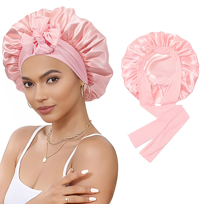 Pink Satin Bonnet