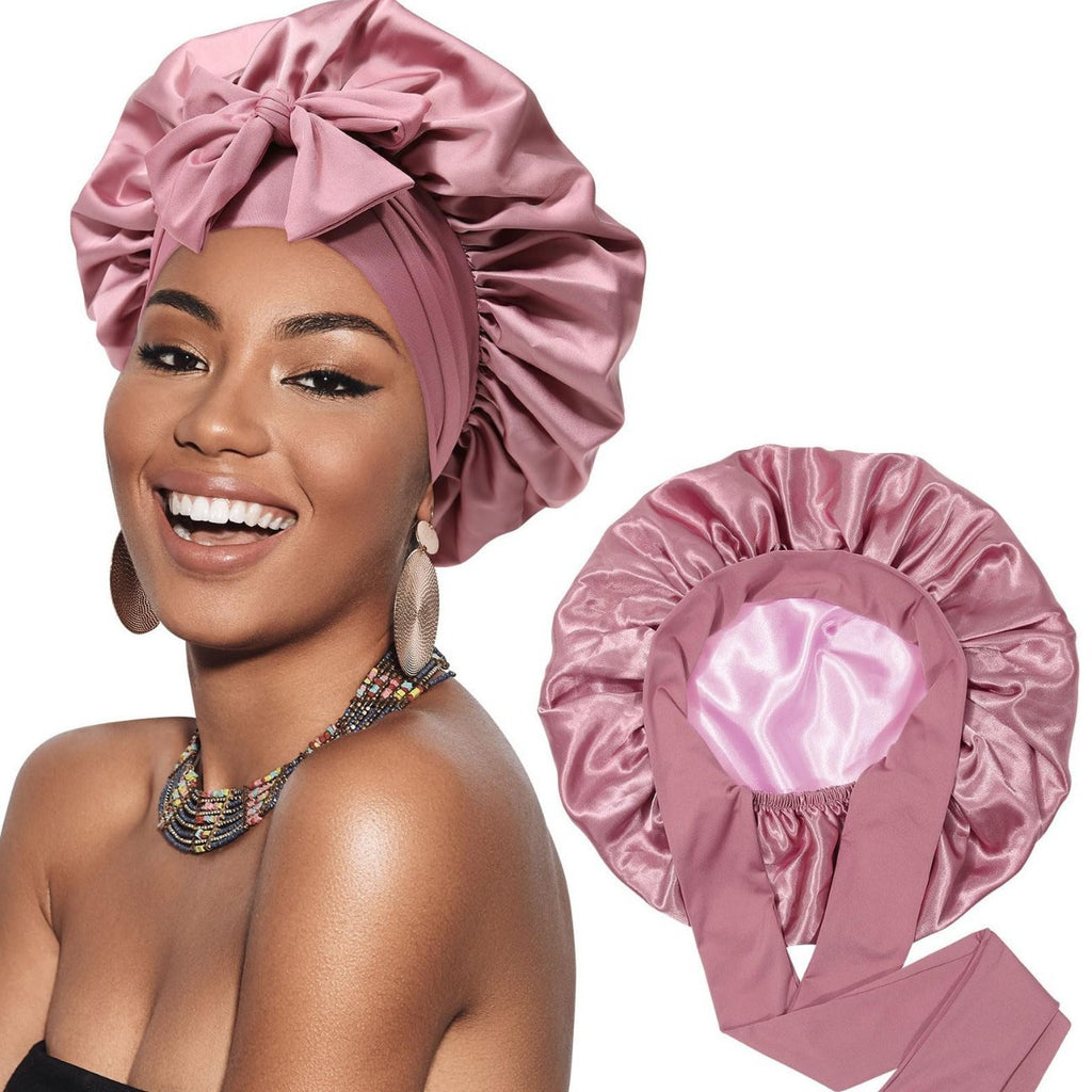 Pink Satin Bonnet