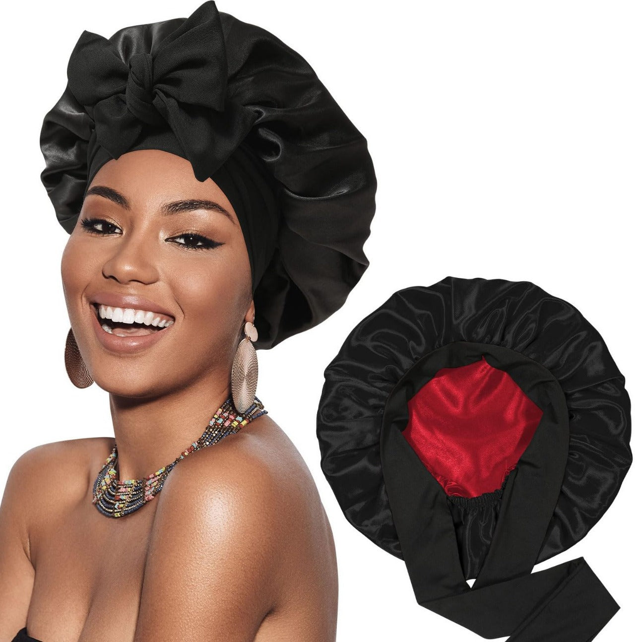 Pink Satin Bonnet